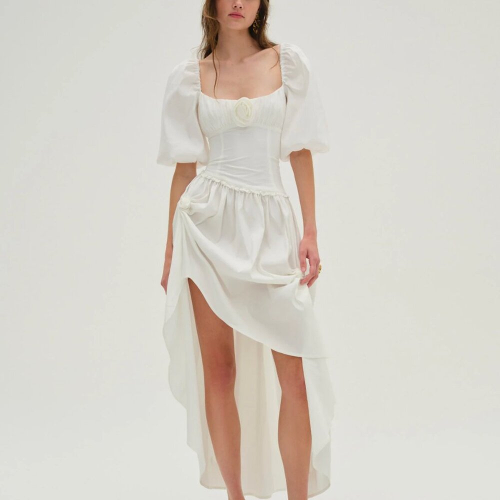 For Love & Lemons - Whipped Cream Taffeta Maxi Dress